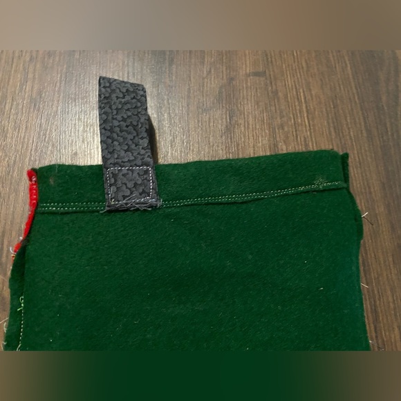 Handmade Patchwork Fabric Striped Christmas Stocking - Picture 7 of 9